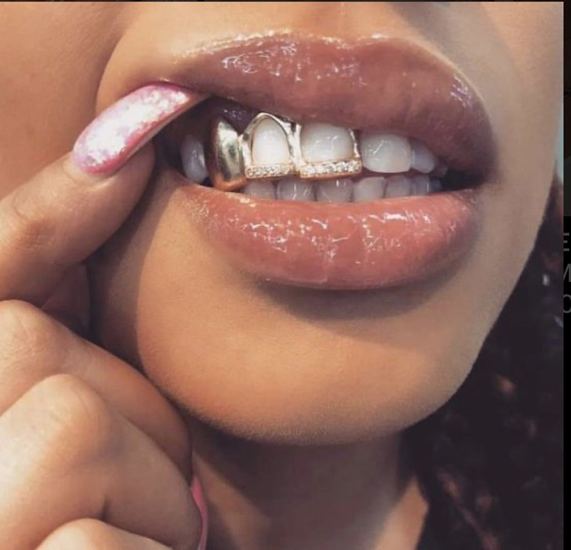 Open face diamond dipped silver