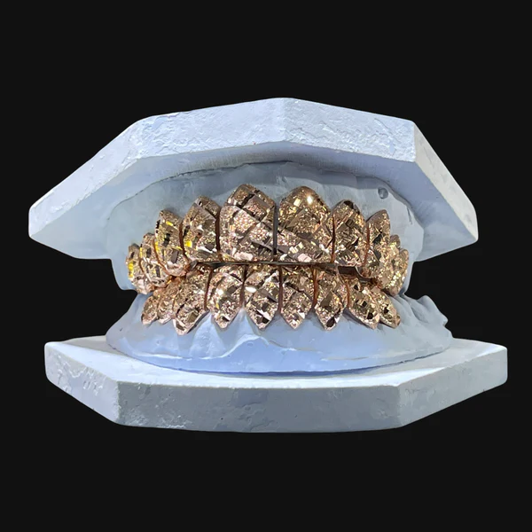 Customize Your Two-Tone Diamond Dust Diamond Cut Grill